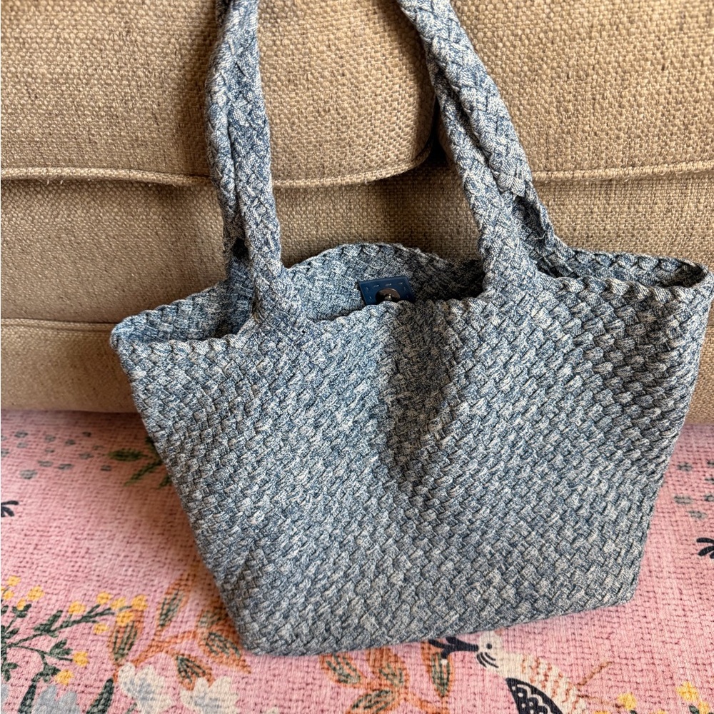 Sol and Selene denim woven tote